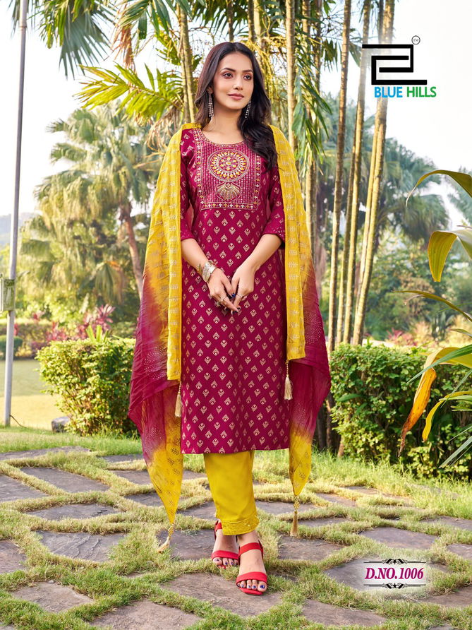 Suva By Blue Hills Rayon Kurti With Bottom Dupatta Wholesale Online